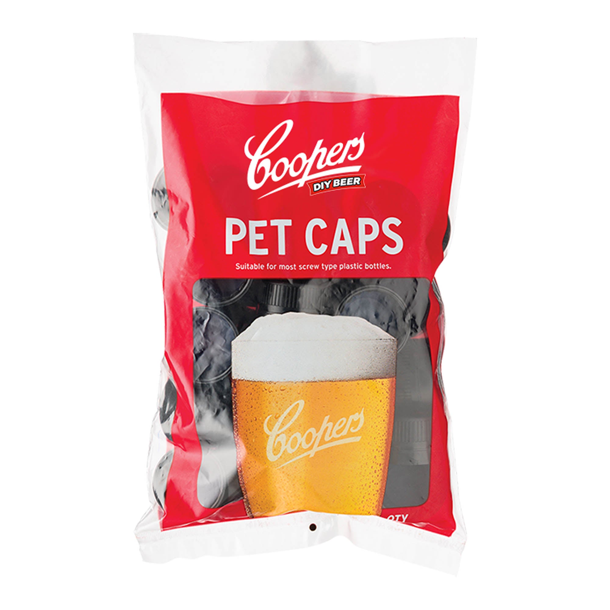 Coopers DIY Beer PET Beer Bottle Caps (Qty 30)